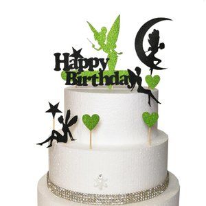 Set of 10 Fairy Tinkerbell Inspired Happy Birthday